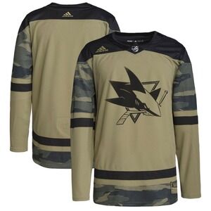 Adidas San Jose Sharks Military Appreciation Authentic Camo Jersey Mens Size 52